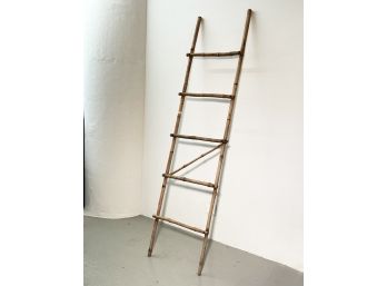 A Vintage Bamboo Ladder, Or Blanket Rack (1 Of 2)