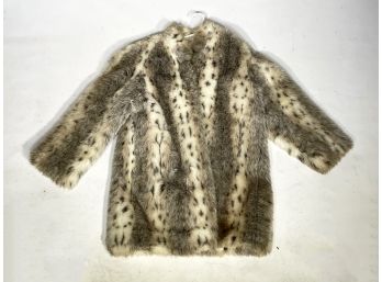 A Vintage Faux Fur Coat In Bobolynx Pattern