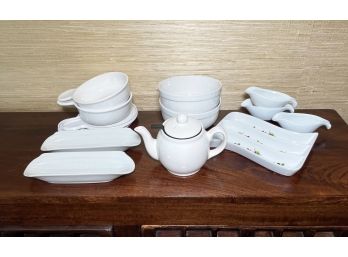 A White Glazed Ceramic Assortment