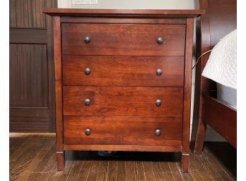 A Paneled Wood Nightstand By Crate & Barrel