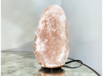 A Pink Himalayan Salt Crystal Lamp