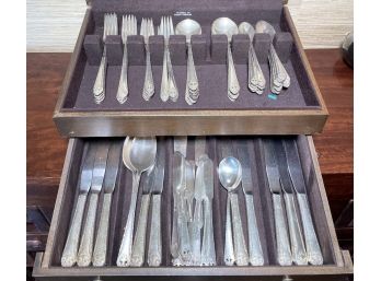A Vintage Silverplate Flatware Service In Original Box By Holmes And Edwards