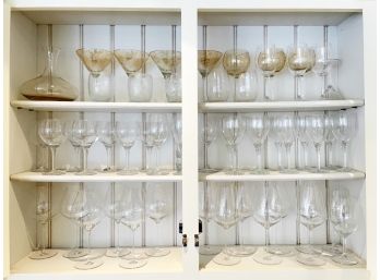 Etched Glass And Crystal Stemware