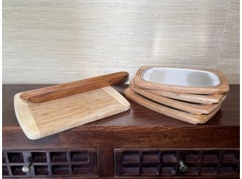 An Exotic Hardwood Olive Tray And More Serving Pieces