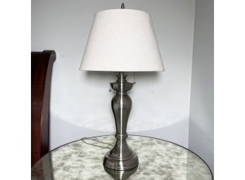 A Brushed Steel Stick Lamp