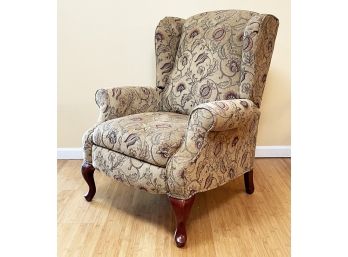 A Reclining Arm Chair In Paisley Tapestry