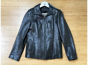 A Ladies' Leather Jacket By Jones New York