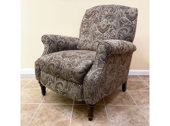 A Reclining Arm Chair In Paisley Tapestry