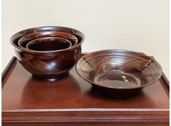 A Selection Of Sakura Tortoiseshell Glazed Ceramics