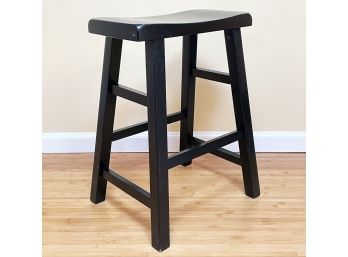 A Lacquered Wood Stool