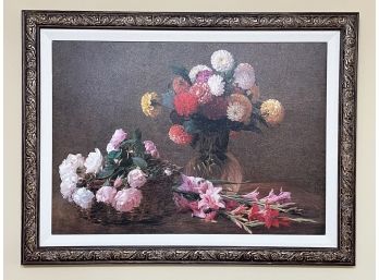 A Framed Floral Print