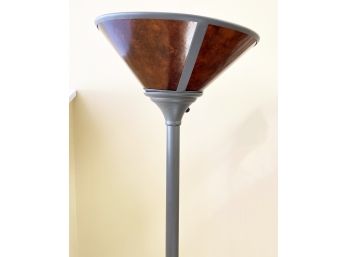 A Metal Torchiere Lamp