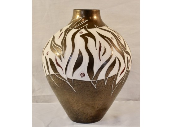Incised Pottery Vase By Platypus Studio