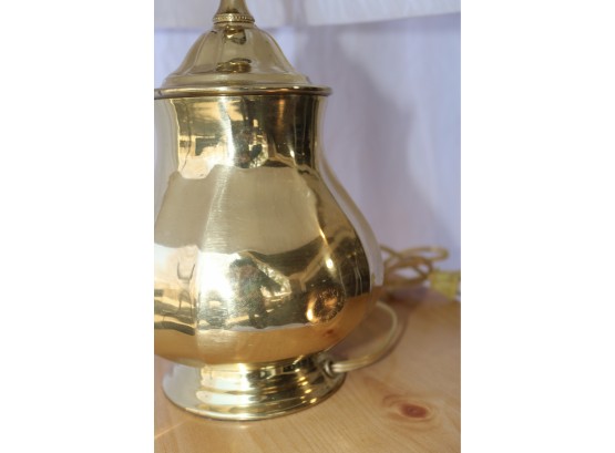 Two Brass Lamps- One Floor Lamp And One Table Lamp