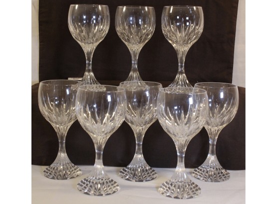 Set Of Eight Baccarat 'Massena' Pattern Hock Wine Glasses