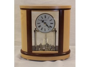 Linden Mixed Wood Anniversary Quartz Mantle Clock