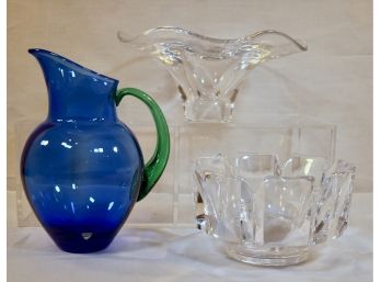 Three Orrefors Crystal Glass Articles
