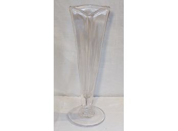 Simon Pearce Tall Triangular Footed Glass Vase