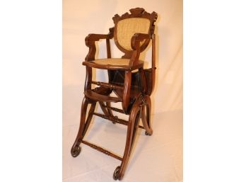 Antique Reproduction Victorian Adjustable High Chair