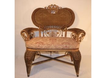 Heywood Wakefield Style Antique Wicker Seat