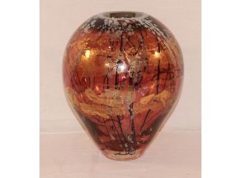 Monumental Art Glass Vase- Artist Signed!
