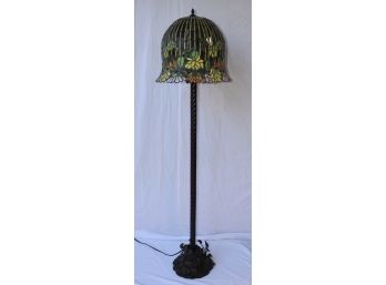 Tiffany Style Water Lily Stained Glass Floor Lamp