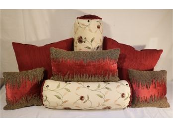 Decorative Pillow Grouping- 7 Pillows Total