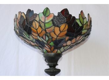 Tiffany Style Stained Glass Torchiere Lamp