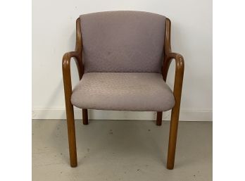 Vintage 1980's Armchair With Lavender Upholstery