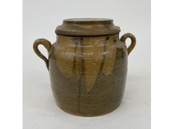 Studio Pottery Jar Or Bean Pot With Lid