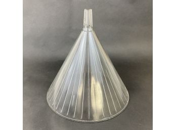 2 Gallon Antique Ribbed Glass Funnel