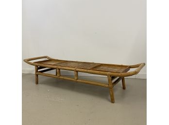 Rattan Coffee Table Bench By John Wisner For Ficks Reed