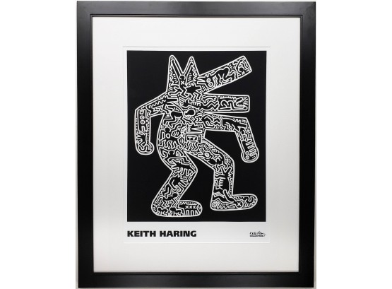 Keith Haring -  Black & White Dog - Fine Art Print