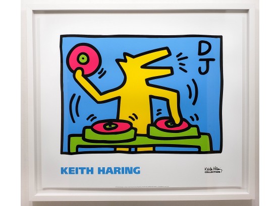Keith Haring - DJ Dog - Fine Art Print - Custom Frame