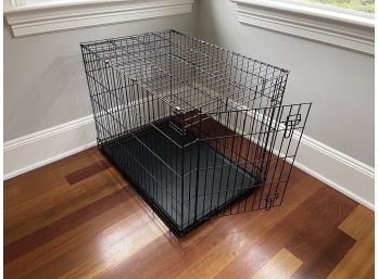 Single Door Wire Dog Crate, Black