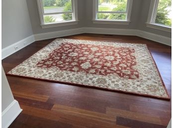 8 X 10 Safavieh Stratford Collection Hand Tufted Red Beige Wool  Area Rug