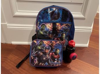 Marvel Avengers Backpack W Lunch Bag & Water Bottle