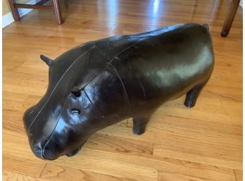 Awesome Custom Leather Hippo Footrest