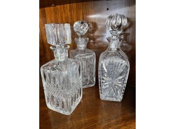 3 Stunning Crystal Decanters