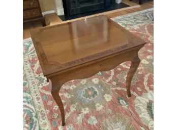 Vintage Beacon Hill Collection Square Inlaid Wood Side Table