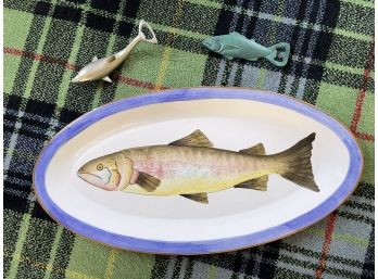 Nice Fish Platter And OpenerLot