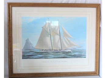 John Mecray Sailing Yacht Print Coronet