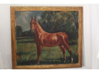 Large Signed W. Lester Stevens Horse Painting