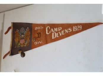 1929 Camp Devens Felt Pennant