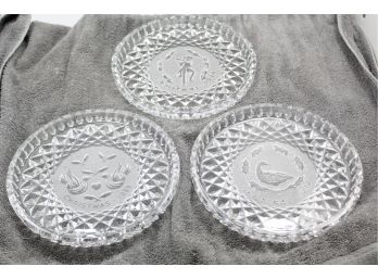 3 Waterford Crystal 12 Days Of Christmas Plates