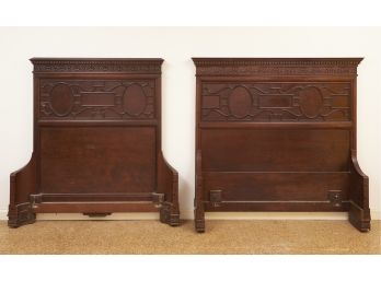 Imperial Era Inspired Twin Size Headboard And Footboard
