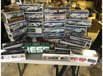 Huge Vintage Lot Of 30  Hess Trucks/cars/air Vehicles 1989-2014 Most In Boxes