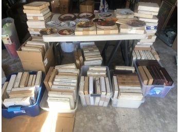 Huge 100 Vintage Lot 1950s-2000 Collector Plates Most Boxed - Bradford - Knowles - Rockwell - German