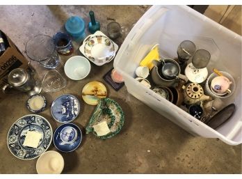 Giant Lot Of Vintage Glassware - Many Marked Some Signed - Vases - Bowls Etc