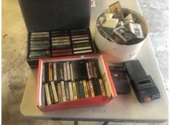 Huge Lot Collection Music Cassette Tapes Various - Mainly 1970's - 90s & 8 Track To Cassette Converters